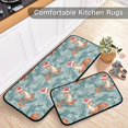 thumbnail image 5 of SKYSONIC Fawns Christmas Hat Kitchen Mats Set of 2 Fir Tree Snowy Anti Fatigue Floor Runner Rug Non Slip Comfort Mat 19.7x27.6 Inch + 19.7x47.2 Inch for Living Room Laundry Room Hallway, 5 of 7