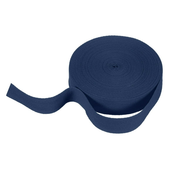 Cotton Twill Tape Ribbon 1-1/5 Inch 23 Yard Herringbone Webbing Tape Roll Bias Binding Tape for DIY Crafts Sewing Gift Wrapping, Dark Blue