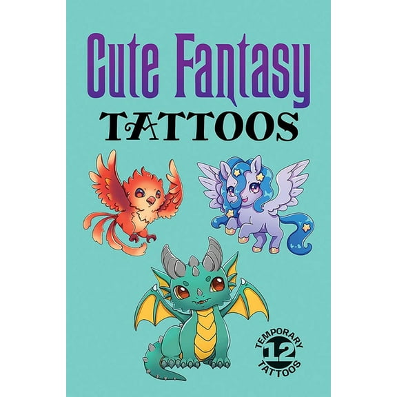 Dover Little Activity Books: Fantasy Cute Fantasy Tattoos, (Hardcover)