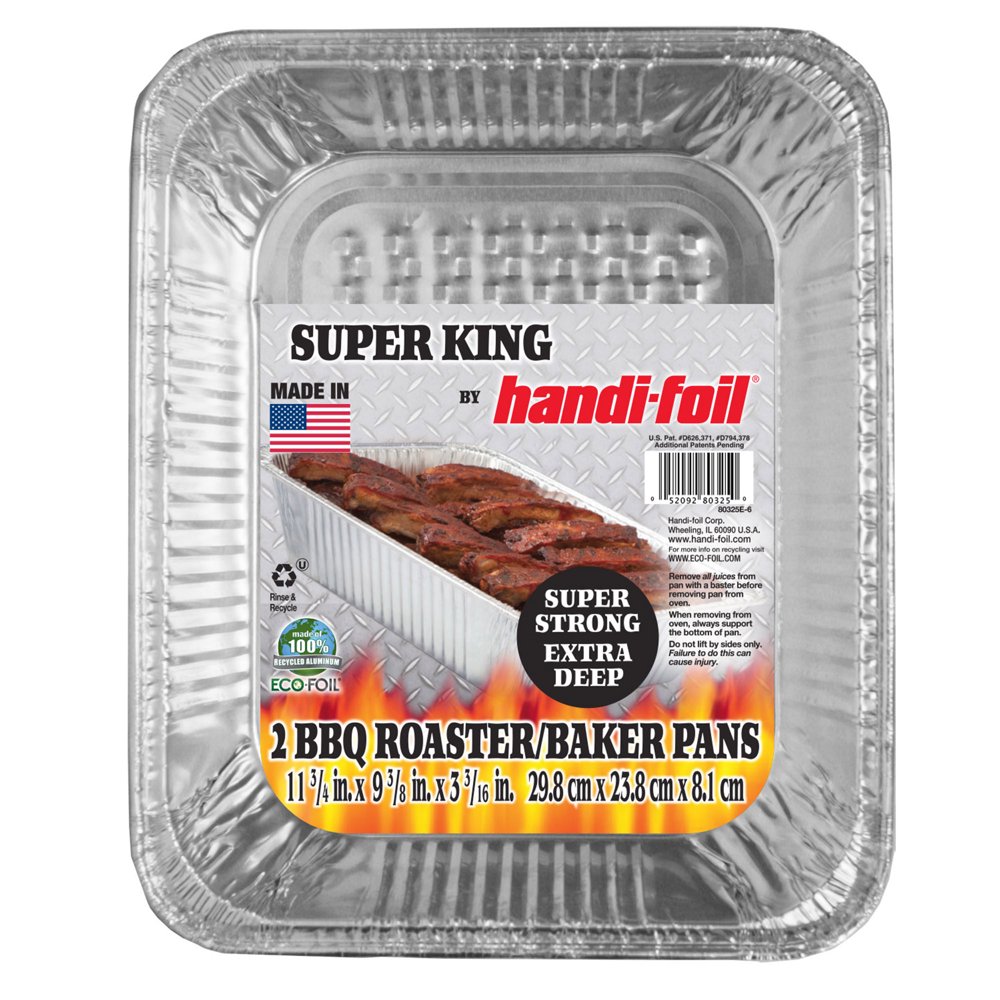 HandiFoil Super King Aluminum Foil Roaster Baker Pans, 2 Count