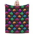 thumbnail image 5 of Halloween Pumpkin Blanket Neon Throw Blanket Birthday Gifts Soft Sofa Blanket Neon Pumpkin Throw Blanket for Travel Camping Bed Blanket for Home Car, 5 of 6