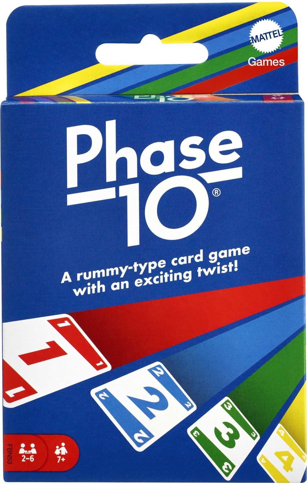 Phase 10 Card Game, Family Game for Adults & Kids, Challenging & Exciting Rummy-style Play