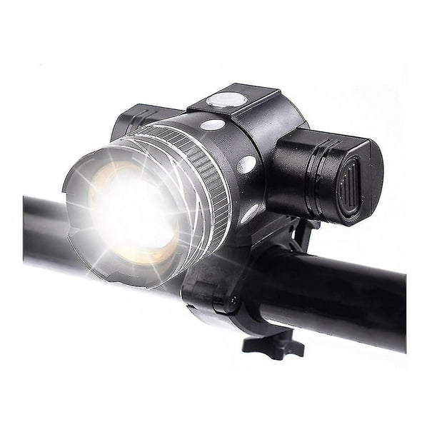 Luces LED recargables para bicicleta, luces delanteras LED para bicicleta, luces de bicicleta de gran capacidad, 5000 lúmenes, 3 modos ajustables, luz delantera impermeable para bicicleta de montaña