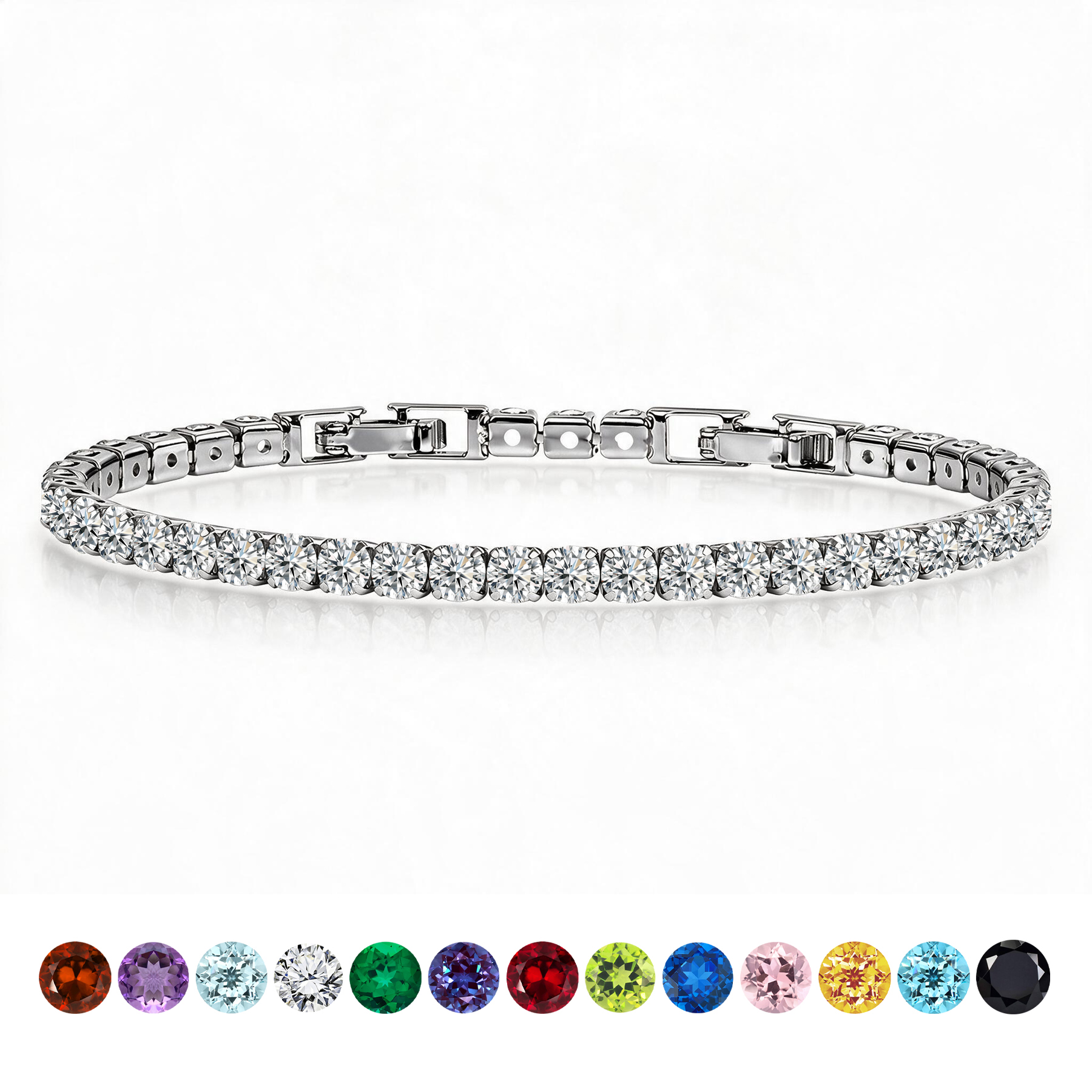 JeenMata 5.5 Carat Cubic Zirconia Tennis Bracelet for Women photo 1