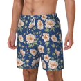 thumbnail image 2 of Uemuo Flower Pattern Mens Swim Trunks Quick Dry Board Shorts with Mesh Lining, Stretch Beach Shorts Quick Dry No-Chafing Board Shorts-Medium, 2 of 9