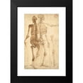 thumbnail image 2 of Giovanni-Battista Franco 13x18 Black Modern Framed Museum Art Print Titled - Two Skeletons Studies, 2 of 5