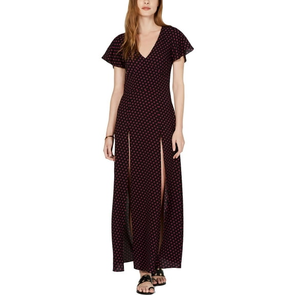 MICHAEL Michael Kors Womens Printed Slit Maxi Dress
