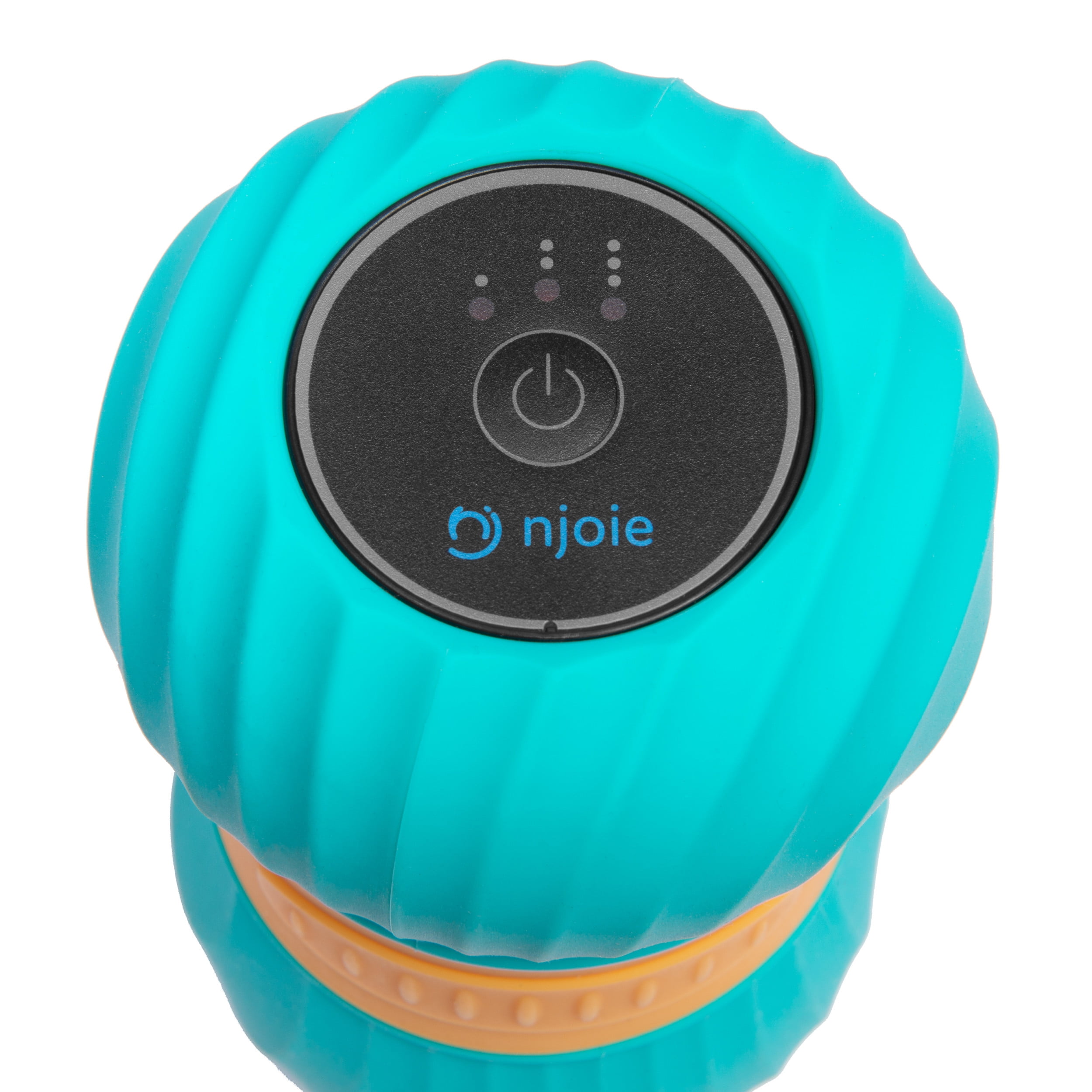 Njoie PROTO Vibrating Peanut Massage Roller – Muscle Recovery Pain Relief Therapy - Orange/Teal