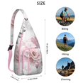 thumbnail image 3 of Waterproof Hiking Sling Backpack for Women – Lightweight Floral Crossbody Chest Bag with Adjustable Strap, Botanical Wildflower Travel Backpack for Outdoor & Everyday Use, 3 of 4