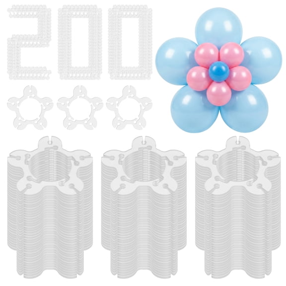 200PCS Balloon Arch Clip Reusable Plastic Balloon Clip for Emulsion Balloons Garland Clips for Party Wedding Decorations Baby Showers