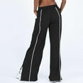 thumbnail image 5 of TMOYZQ Baggy Sweatpants for Women Lightweight Drawstring Wide Leg Jersey Pants Casual Looose High Waisted Track Pants with Pockets on Clearance, 5 of 9
