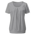 thumbnail image 2 of Scyoekwg Casual Womens Tops Trendy Ladies Blouses Dressy Casual Loose Going Out Tops Womens Summer Fashion Cute T Shirts Short Sleeve, 2 of 7