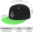 thumbnail image 4 of Free Mason Masonic Blue African Print Compass Baseball Cap Men Hat Women Dad Hat Sun Hat Trucker Hat Cowboy Hat White, 4 of 9