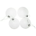 thumbnail image 4 of Northlight Glass Ball Christmas Ornaments - 4" (100mm) - Clear - 4ct, 4 of 8