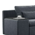 thumbnail image 5 of Benjara Reno 145 Inch Right Facing Sectional Sofa, Modular, Loose Pillow, Gray, 5 of 5