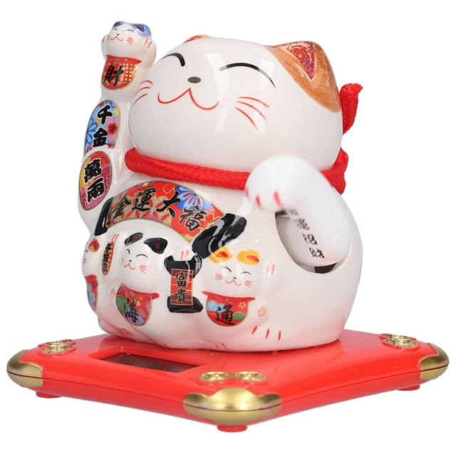 Table Ornament,Ceramic Wealth Welcoming Cat Fortune Cat Wealth Cat Superior Craftsmanship