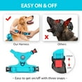 thumbnail image 3 of PoyPet Reflective Dog Harness No Pull Dog Vest Harness With Handle,No Choke Adjustable Soft Padded Pet Vest for Small to Large Dogs,Royal Blue,Mint Blue S, 3 of 9