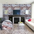 thumbnail image 1 of Home Cal Stone Peel and Stick Wallpaper - Roll Waterproof Self-Adhesive Contact Paper Removable Shelf Paper PVC Wall Paper Covering - Mottled Brick(Plastic Scraper Included) 2 Pack, 1 of 8