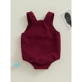 thumbnail image 4 of Bagilaanoe Newborn Baby Girl Boy Corduroy Rompers Solid Color Sleeveless Bodysuits 3M 6M 12M 18M 24M Infant Fall Casual One Piece Short Jumpsuit, 4 of 8