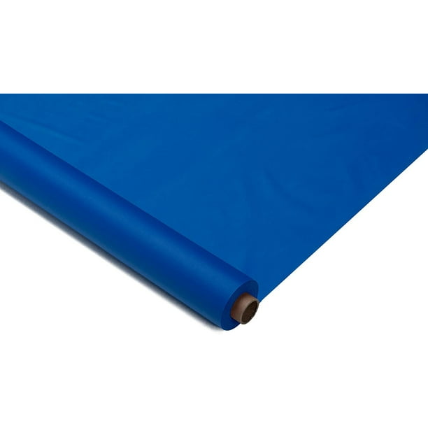 Exquisite 300 ft Blue Plastic Table Cloth Rolls 300 ft. x 40 in