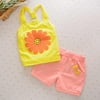 Kids Baby Girl Outfits Set Backless Tops Vest +Shorts Pants Summer 2PCS Clothes