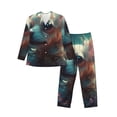 thumbnail image 1 of Balery Cute Flower Chihuahua Puppy Pijama para Hombre de Dos Piezas con Manga Larga, Conjunto de Dormir y Descanso Suave con Bolsillos-XX-Large, 1 of 7