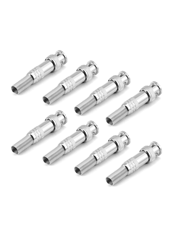 BNC RG59 Male Connector for CCTV Cables - 8 Pack