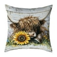 thumbnail image 2 of ToyKingdee Highland Cow Throw Pillow Covers Decorative Throw Pillows Cow Decor for Bedroom Decor Highland Cow Bedding Soft Flannel Fluffy Couch Pillow Covers, 2 of 6