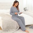 thumbnail image 4 of Ropa de estar por casa casual,Conjunto de pijamas para mujer Ropa de estar por casa de manga larga suave Conjunto de pijamas para mujer impulsado por el rendimiento, 4 of 7