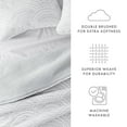thumbnail image 5 of Noble Linens Light Gray 3 Piece Scallop Reversible Microfiber Quilt Set, Twin / Twin XL, 5 of 8