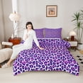 thumbnail image 4 of Feelyou Purple Leopard Print Twin Comforter Sets, Simple Fashion Bedding Set, 2 Pieces, 4 of 8