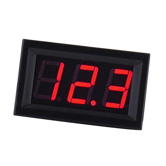Medidor de Voltaje Voltímetro Digital LED de 3 Dígitos, Voltímetro, Motor , 2 Cables, 0,56 Pulgadas rojo Gloria Volt Panel Meter