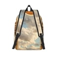 thumbnail image 2 of Lsque Golden Drapes Pillars Clouds Pattern Canvas Daypack, Durable Backpack, High-quality Versatile Backpack,Vintage Compact Backpack-Small, 2 of 6