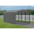 thumbnail image 3 of Arrow 10 x 20 x 7 ft Charcoal Steel Carport With 1 Side Wall Kit, 3 of 17
