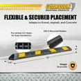 thumbnail image 2 of Guardian Parking Stop, 6-Foot Long Rubber Curb with Mounting Holes, Black/Yellow, 2 Pack, 2 of 2
