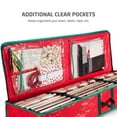 thumbnail image 3 of Christmas Wrapping Paper Storage Bag Holiday Decorations Gift Wrap Organizer Red, 3 of 8