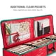 thumbnail image 3 of Organizador de papel de regalo con bolsillos interiores, caja de almacenamiento debajo de la cama, gran capacidad Rojo, 3 of 9