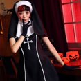 thumbnail image 1 of [Wetrose] Halloween Cosplay Party Costume Pecho Abierto Impresión Cruzada Monja Falda Corta Conjunto De Rol Rendimiento Bar Etapa, 1 of 4