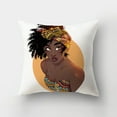 thumbnail image 2 of African Women Pillowcase Peach Skin Square Pillow Cover Home Sofa Decoration Cushion Cover, 2 of 9