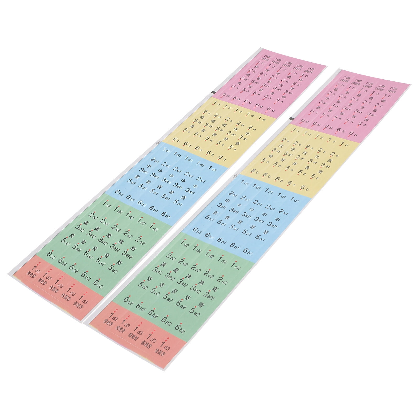 2Pcs Guzheng Scale Stickers Chinese Guzheng Notes Stickers for Beginner