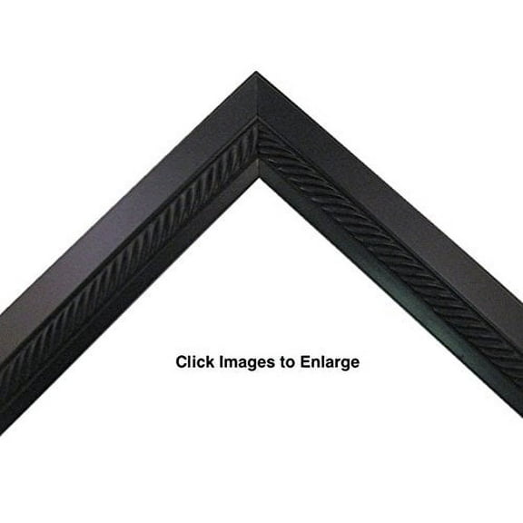 Black with Braided Center Picture Frame Great for 3/4" Canvas, (Different Sizes) (11x14")