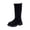 b20-Black, variant on KPOPLK Girls Lace-Up Combat Boots with Side Zipper, Knee-High Lug Sole Dress/School Boots – Toddler/Little/Big Kids(11,Black)