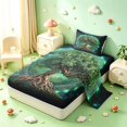 thumbnail image 2 of Homewish Boho Nature Tree Twin Sheets,Botanical Design Bedding,Green,3 Pieces,1 Flat Sheet,1 Fitted Sheet and 1 Pillowcase, 2 of 6