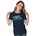 thumbnail image 2 of Lover Not Fighter Peace Love Friendly Womens Slim Fit Graphic Tee Brisco Brands S, 2 of 4