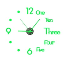 Matoen Large Wall Clock for Living Room Decor, Frameless DIY Modern 3D Wall Clock with Numbers Stickers for Home Bedroom Office Wall Decorations Ideas(Black)