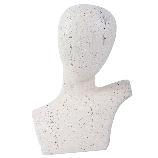 Figura humana abstracta, figura coleccionable, decoración de granja, busto decorativo Blanco