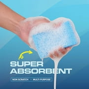 SCRUBIT Premium Scrub Sponges Non-Scratch Kitchen Sponges with Scour Pads, Blue 48-Pack