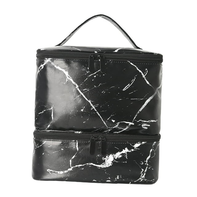 Estuche para transportar esmaltes de uñas, organizador para lámpara de uñas, para decoración de uñas negro