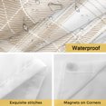 thumbnail image 4 of No Hook Shower Curtain and Liner Set, Beige Buffalo Plaid Washable Fabric Shower Curtains for Bathroom, Bathtub, Farmhouse Modern Checkered Waterproof Bathroom Curtains 48W x 72H, 4 of 9
