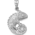 thumbnail image 3 of Sterling Silver Rhodium-Plated Polished And Textured 3D Iguana Pendant (Width 18.5) (Length 30.75) - Jbsp, 3 of 5
